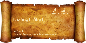 Lazányi Ábel névjegykártya